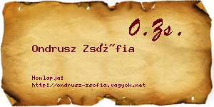 Ondrusz Zsófia névjegykártya