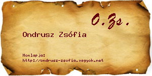 Ondrusz Zsófia névjegykártya
