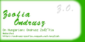 zsofia ondrusz business card